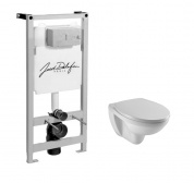 Комплект Jacob Delafon с инсталляцией E5504-NF и подвесным унитазом Patio EDV102-00