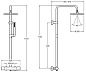 Душевая система с термостатическим смесителем Jacob Delafon Strayt E98321-CP