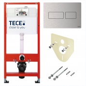 Система инсталляции для унитазов Tece 9300434 с панелью смыва  (нержавеющая сталь, сатин)