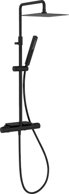 Душевая стойка Jacob Delafon Metro E26596-BL черная, с полкой Душевая стойка Jacob Delafon Metro E26596-BL черная, с полкой